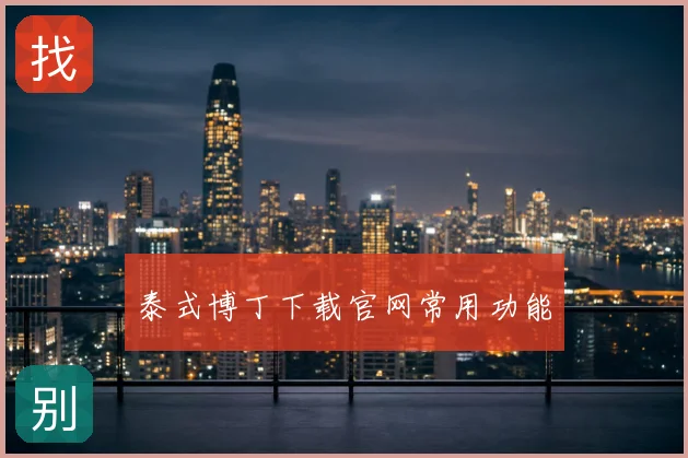 泰式博丁下载官网常用功能